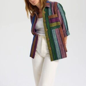 Slow Goods Khadi Shirt rainbow plaid